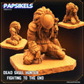 3D Printed Papsikels Cyberpunk Sci-Fi Dead Skull Hunter Fighting To The End - 28mm 32mm