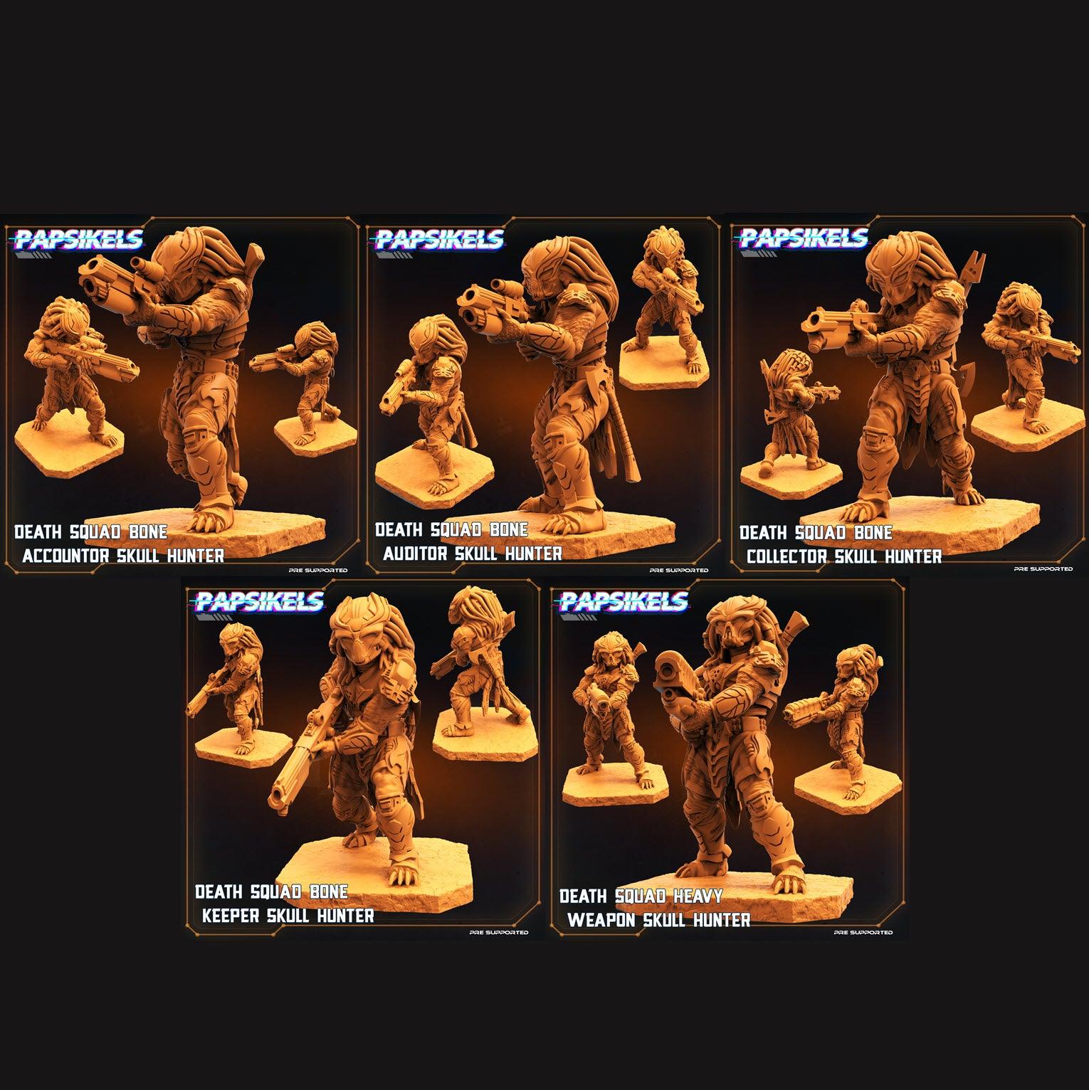 3D Printed Papsikels Cyberpunk Sci-Fi Death Squad Bone Set - 28mm 32mm
