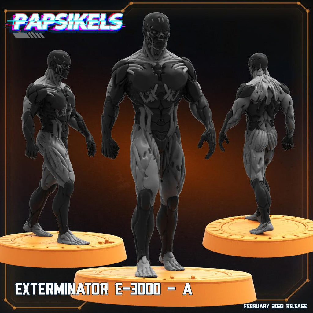 3D Printed Papsikels Cyberpunk  Sci-Fi - Exterminator E-3000 - A - 28mm 32mm