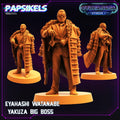 3D Printed Papsikels Cyberpunk Sci-Fi Eyahashi Watanabe Yakuza Big Boss Cyber Saga - 28mm 32mm