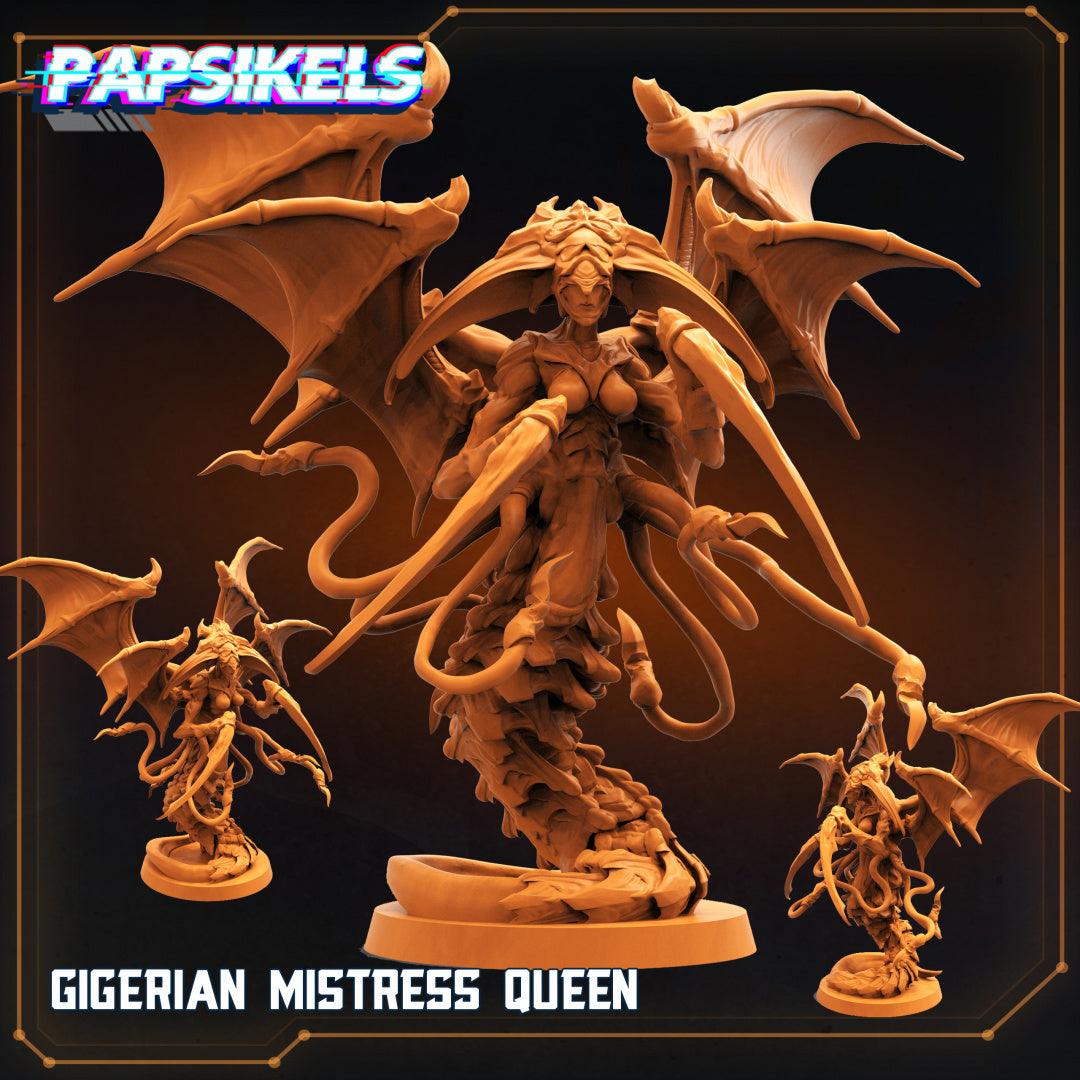 3D Printed Papsikels Cyberpunk Sci-Fi - Gigerian Mistress Queen - 28mm 32mm