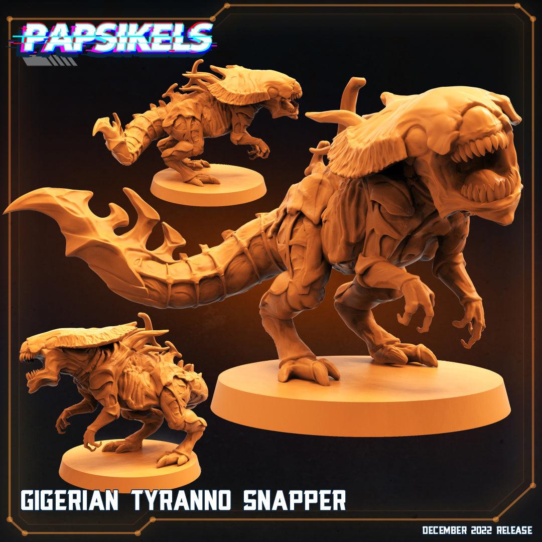 3D Printed Papsikels Cyberpunk Sci-Fi Gigerian Tyranno Snapper - 28mm 32mm