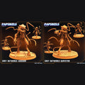 3D Printed Papsikels Cyberpunk Sci-Fi Grey Outworld Alien Set - 28mm 32mm