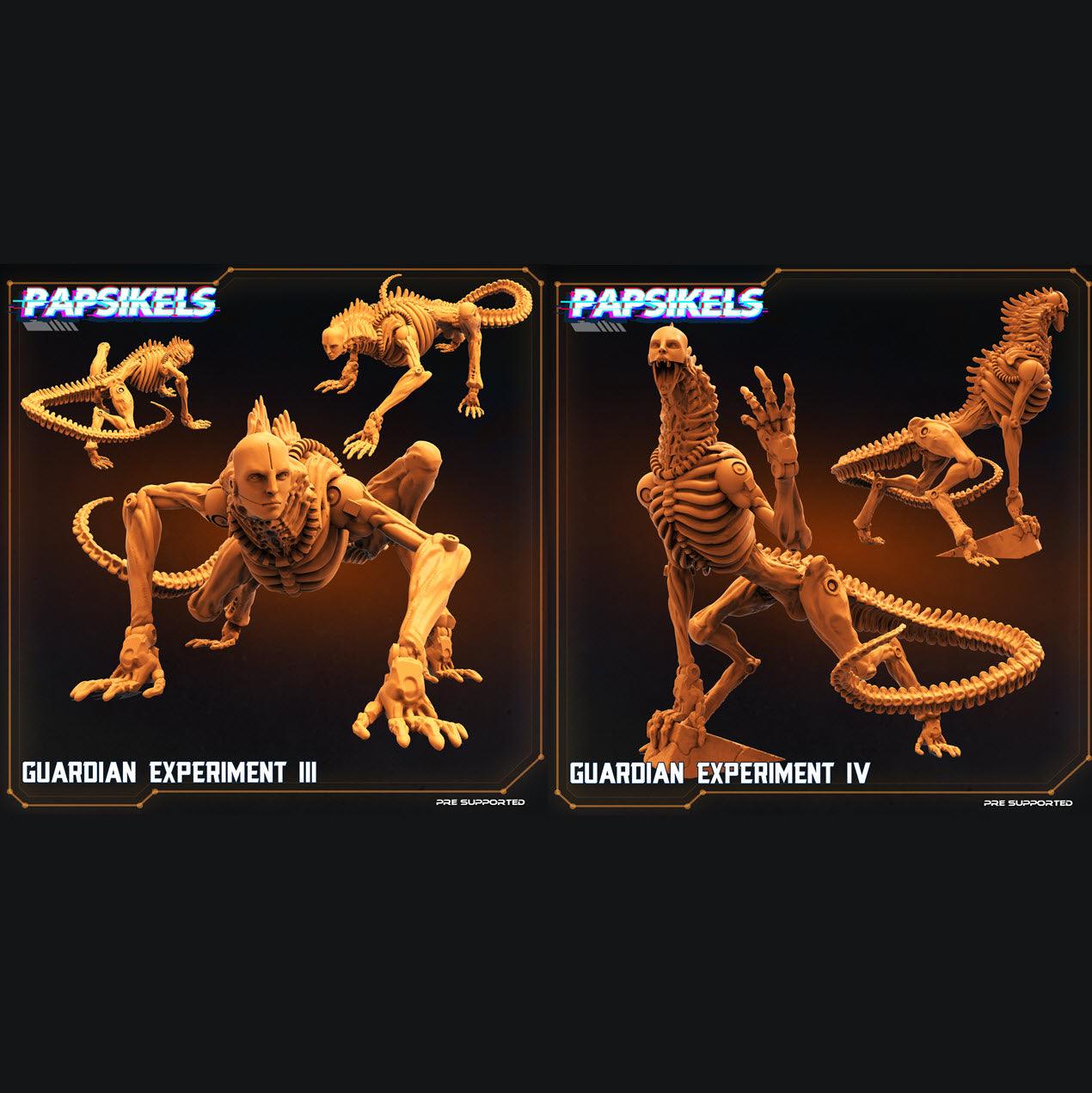 3D Printed Papsikels Cyberpunk Sci-Fi Guardian Experiment Set - 28mm 32mm