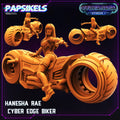 3D Printed Papsikels Cyberpunk Sci-Fi Hanesha Rae Cyber Edge Biker Cyber Saga - 28mm 32mm
