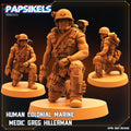 3D Printed Papsikels Cyberpunk Sci-Fi - Human Colonial Marine Medic Greg Hillerman - 28mm 32mm