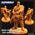 3D Printed Papsikels Cyberpunk Sci-Fi - Human Gunner Code Name Sanctifier - 28mm 32mm