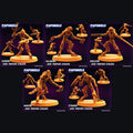 3D Printed Papsikels Cyberpunk Sci-Fi Jade Panther Stalker Set - 28mm 32mm