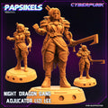 3D Printed Papsikels Cyberpunk Sci-Fi Night Dragon Gang Lizi Lee - 28mm 32mm