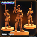 3D Printed Papsikels Cyberpunk Sci-Fi Sarah Condor - 28mm 32mm