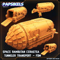 3D Printed Papsikels Cyberpunk Sci-Fi Space Rambutan Cerastea Tunneler Transport Fdm - 28mm 32mm