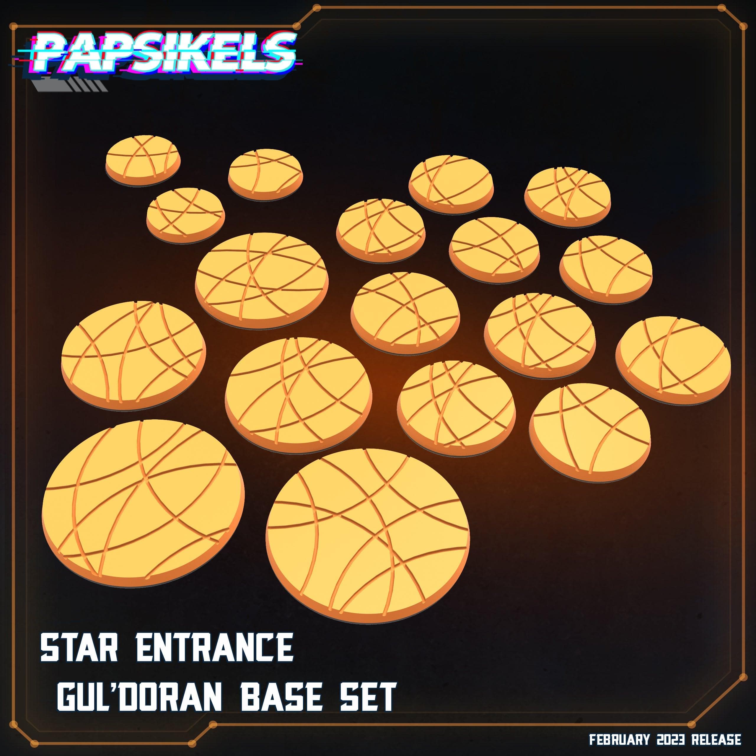 3D Printed Papsikels Cyberpunk  Sci-Fi - Star Entrance Gul'doran Base Set - 28mm 32mm
