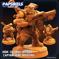 3D Printed Papsikels Cyberpunk Sci-Fi Ugok Colonial Officer Rene Rekestas - 28mm 32mm