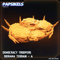 3D Printed Papsikels Democracy Troopers Diorama Terrain A Democracy Troopers SciFi Set 28mm 32mm