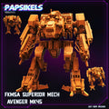 3D Printed Papsikels Fkmsa Superior Mech Avenger Mk45 July 2024 Cyberpunk 28mm 32mm
