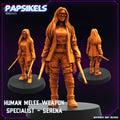 3D Printed Papsikels Human Melee Weapon Specialist Serena Nov 2024 Cyberpunk 28mm 32mm
