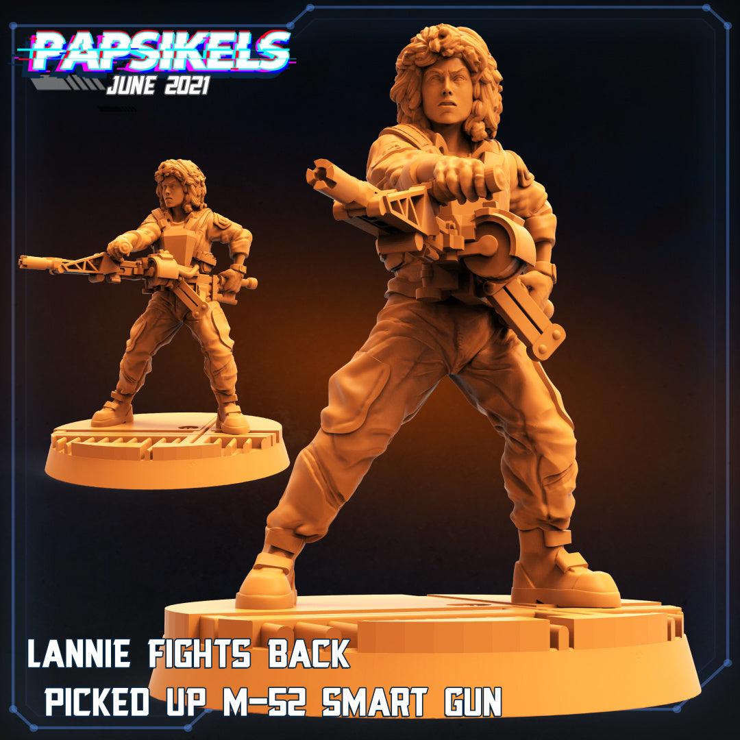 3D Printed Papsikels Human Space Crew Lannie M52 Smartgun Aliens vs Humans Part 2 28mm 32mm