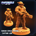 3D Printed Papsikels Human Space Marine Captain Ark Aliens vs Humans Part 2 28mm 32mm