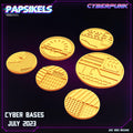 3D Printed Papsikels July 2023 - Cyberpunk July 2023 Cyber Bases Set 28mm 32mm