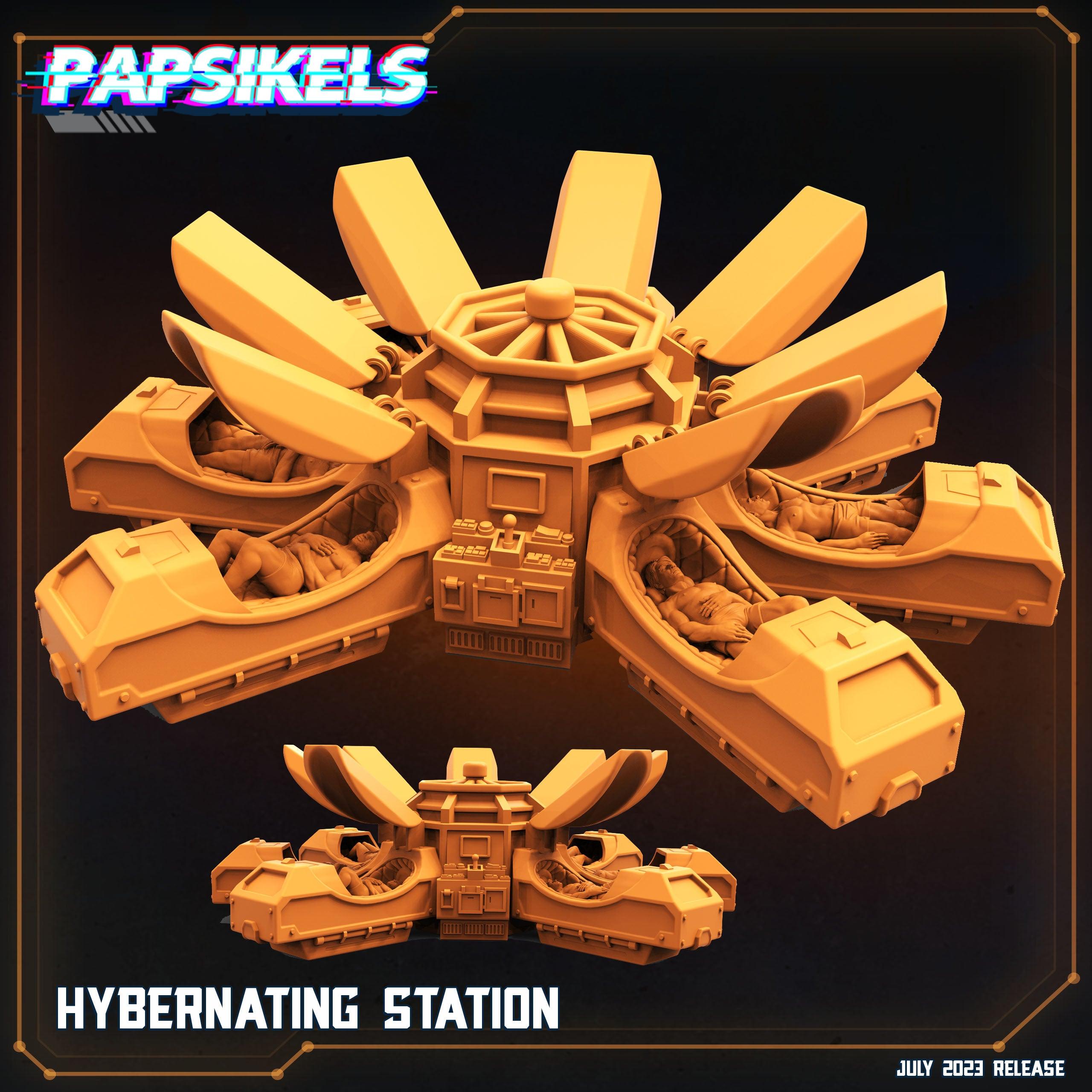 3D Printed Papsikels July 2023 - Xeno Wars Hybernating Station Set 28mm 32mm