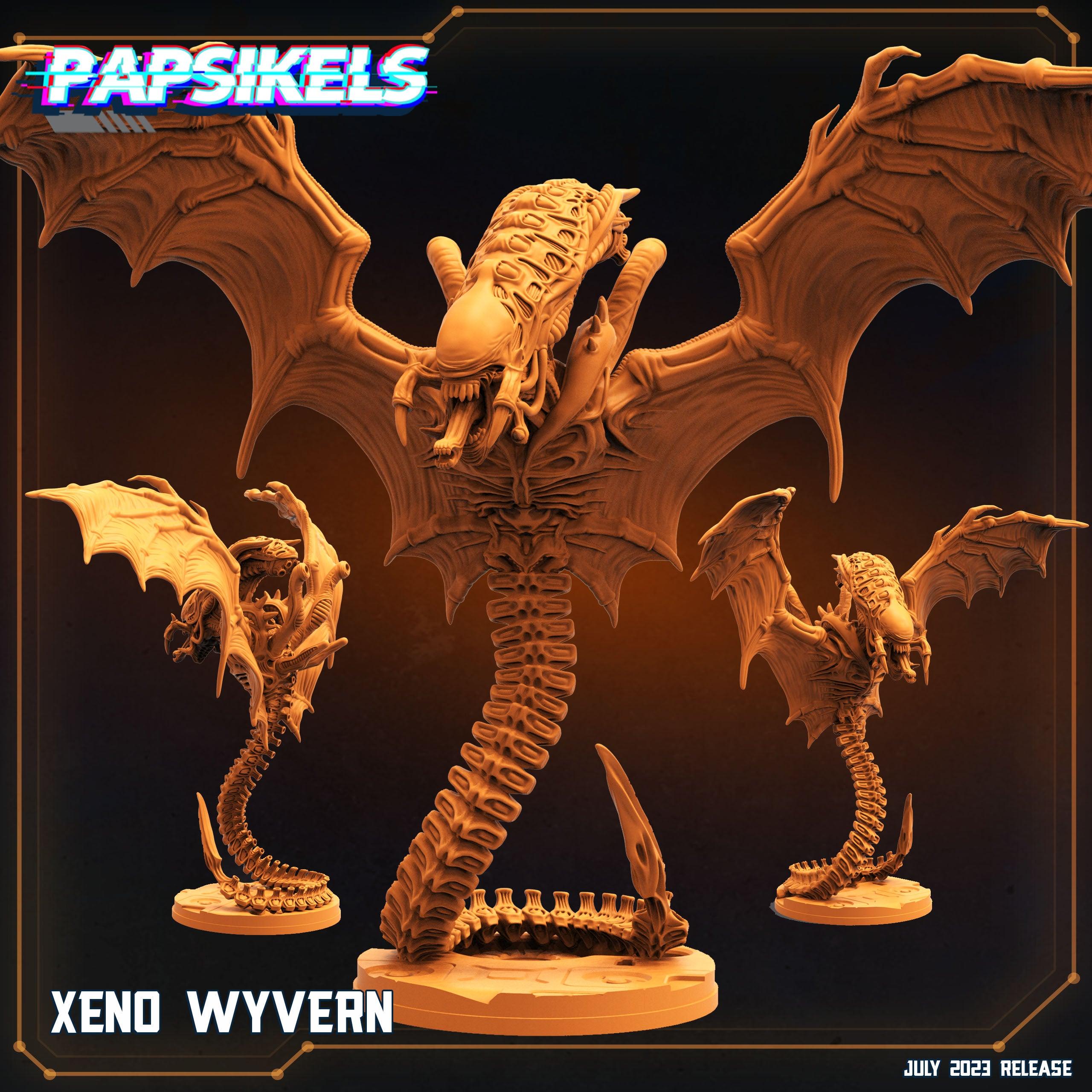 3D Printed Papsikels July 2023 - Xeno Wars Xeno Wyvern 28mm 32mm