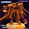 3D Printed Papsikels June 2023 Cyberpunk Golden Dragon Upgrade Kit For Fkmsa Battle Droid Exoja Type 1 28mm 32mm