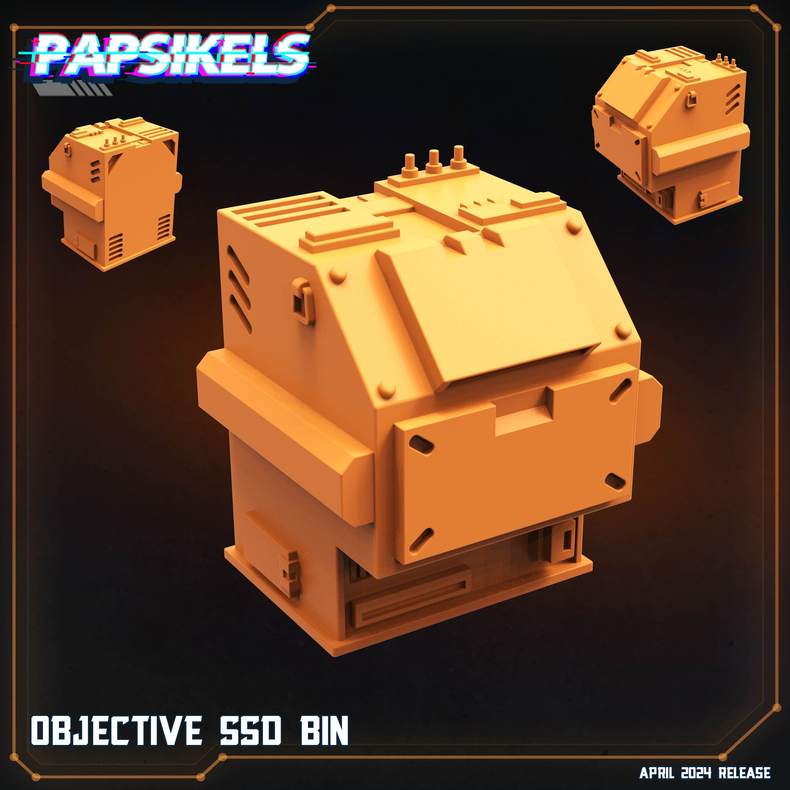 3D Printed Papsikels Objective Ssd Bin Democracy Troopers SciFi Set 28mm 32mm