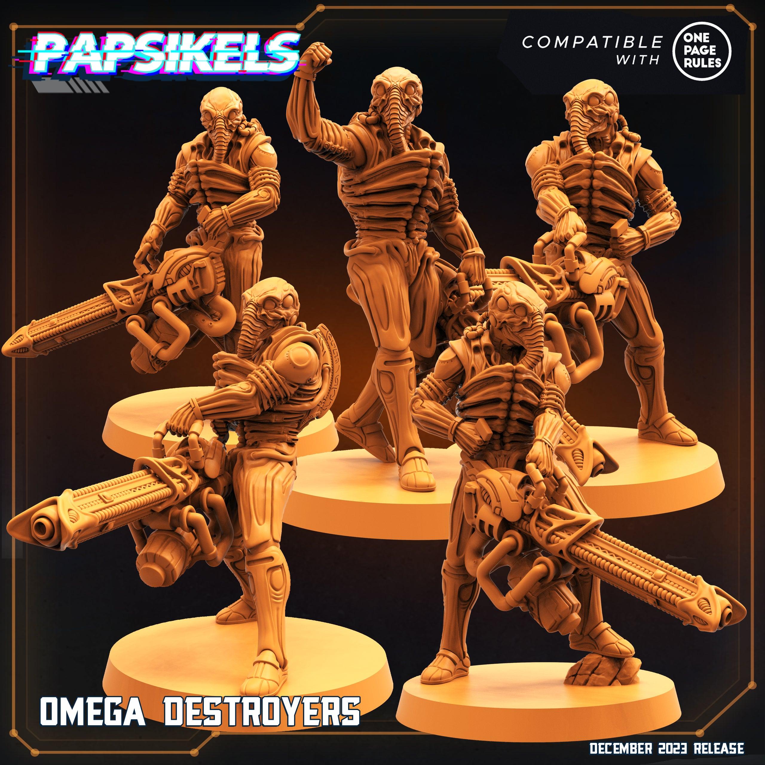 3D Printed Papsikels Omega Destroyers 28mm 32mm