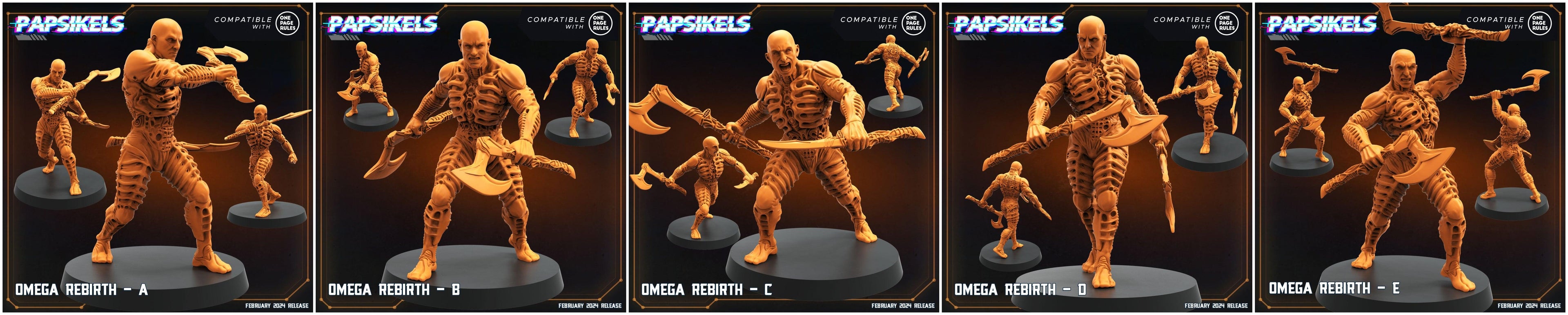 3D Printed Papsikels Omega Rebirths Set 28mm 32mm