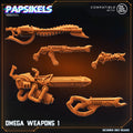 3D Printed Papsikels Omega Weapons 28mm 32mm