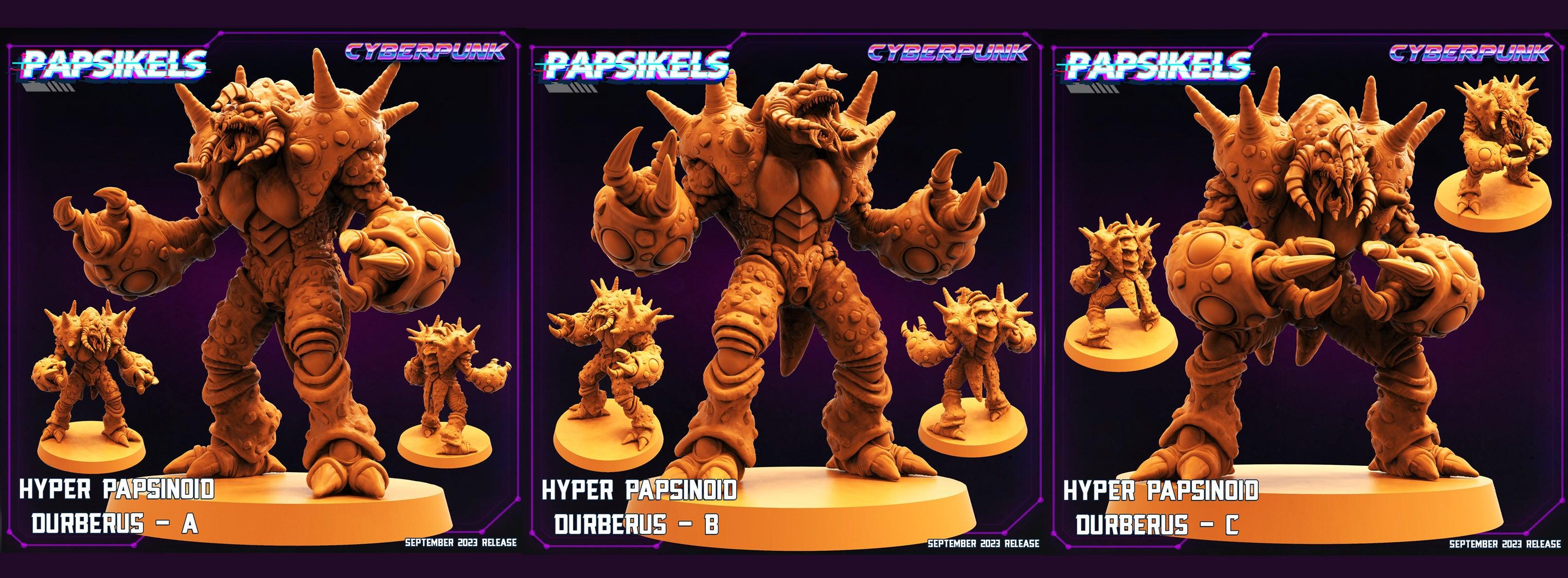 3D Printed Papsikels September 2023 Cyberpunk Hyper Papsinoid Durberus Set 2023 28mm 32mm