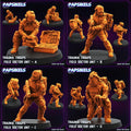 3D Printed Papsikels Trauma Troupe Field Doctor Unit Set January 2024 Cyberpunk 28mm 32mm
