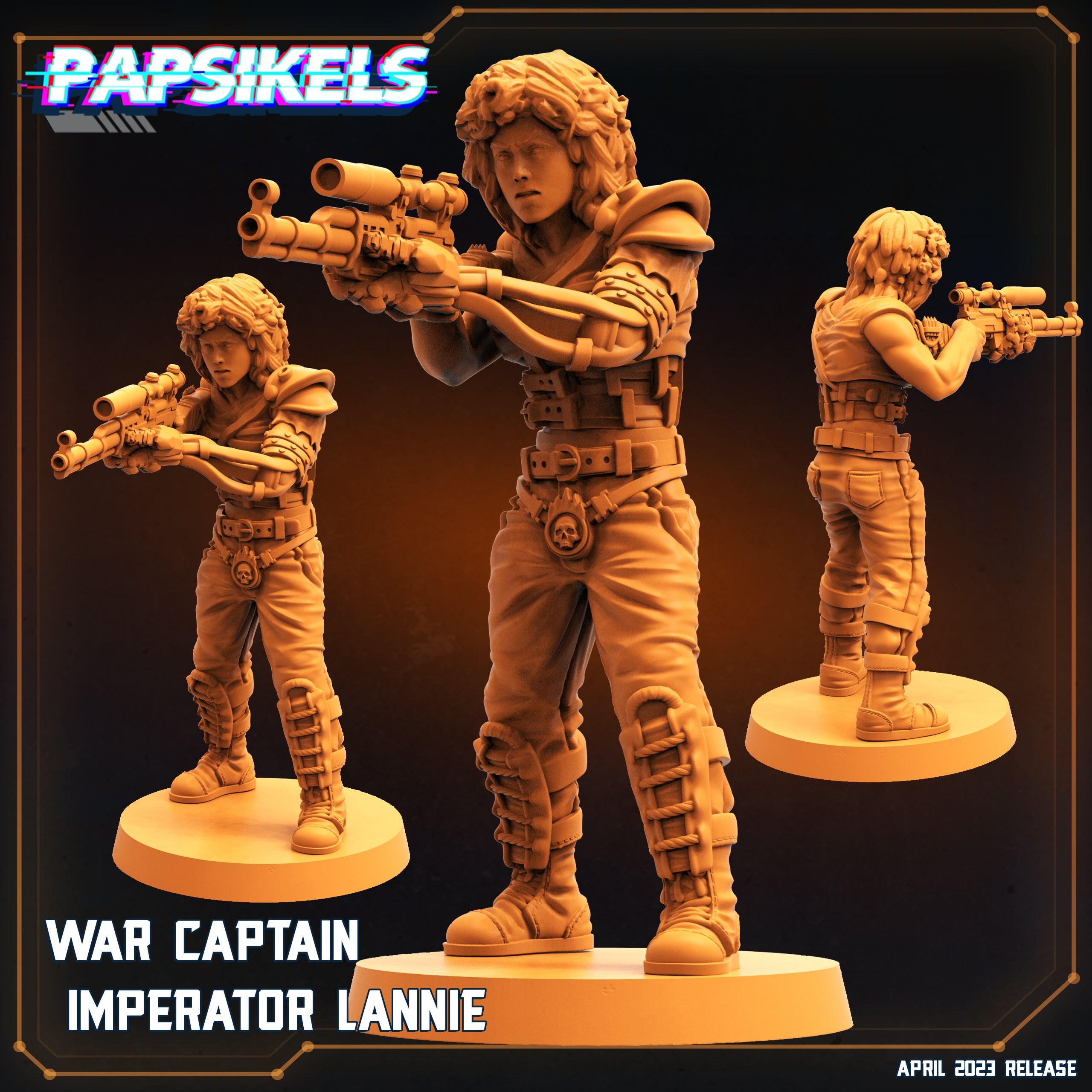 3D Printed Papsikels - War Captain Imperator Lannie - 28mm 32mm