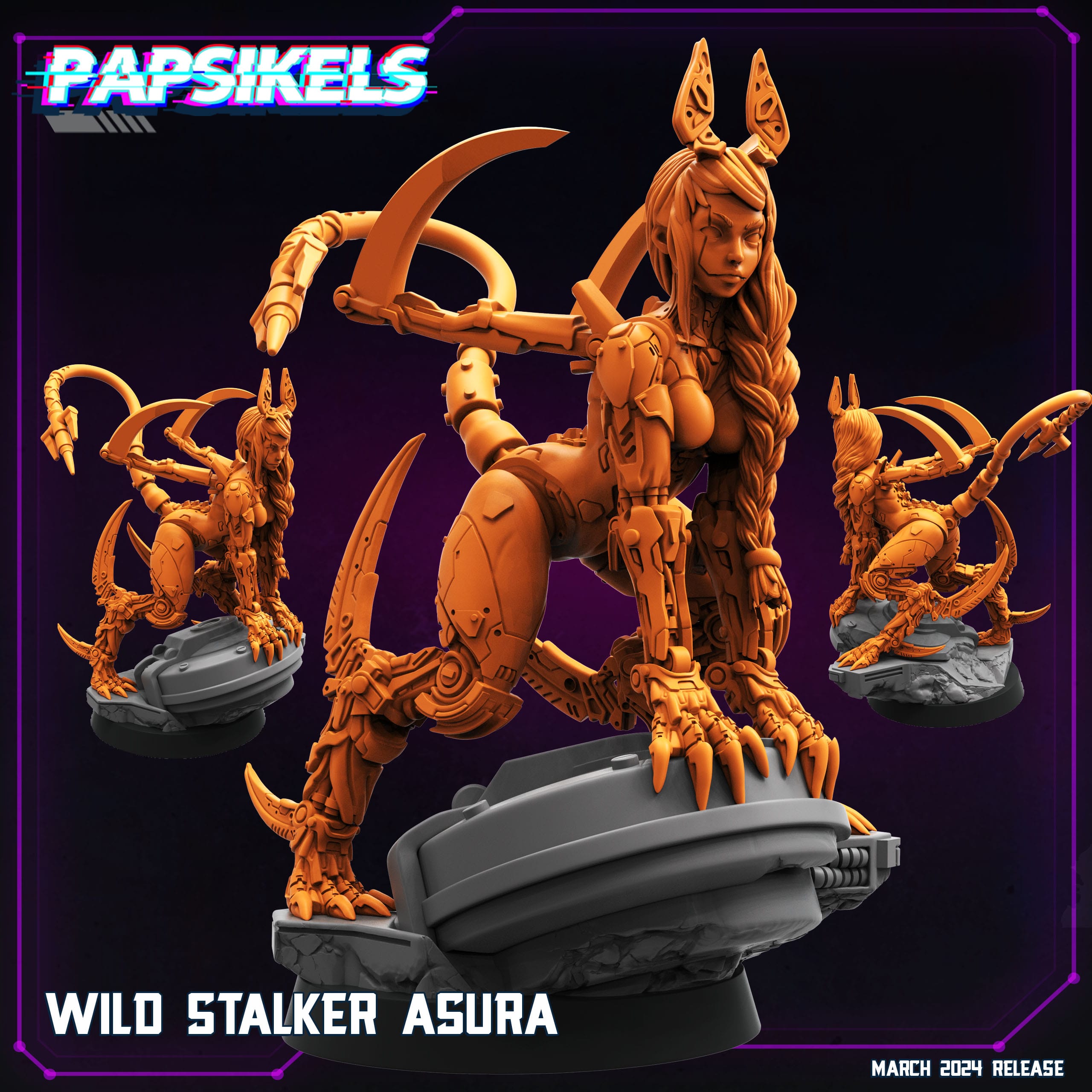 3D Printed Papsikels Wild Stalker Asura 28mm 32mm