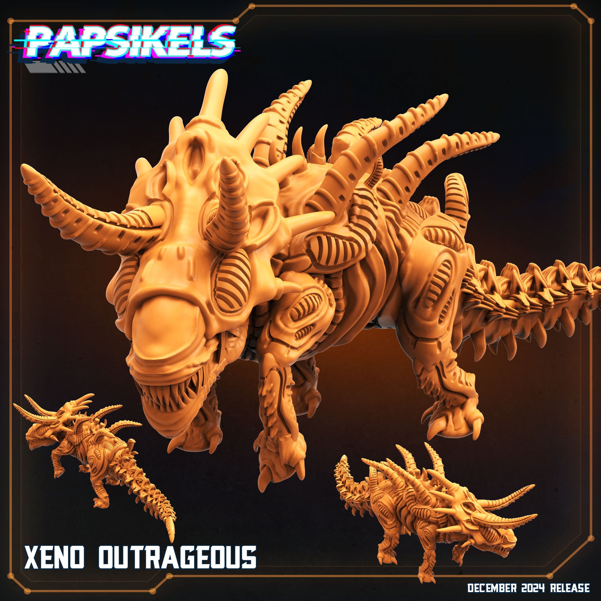 3D Printed Papsikels Xeno Outrageous Dec. 2024 SciFi 28mm 32mm