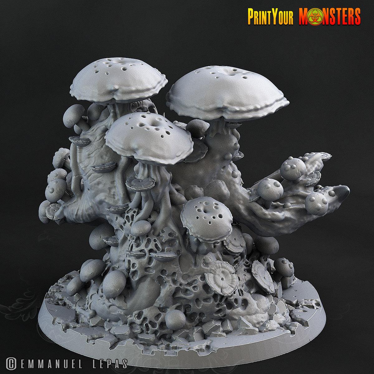 3D Printed Print Your Monster Giant Mushroom Monster The Lost Mushrooms 28mm - 32mm D&D Wargaming