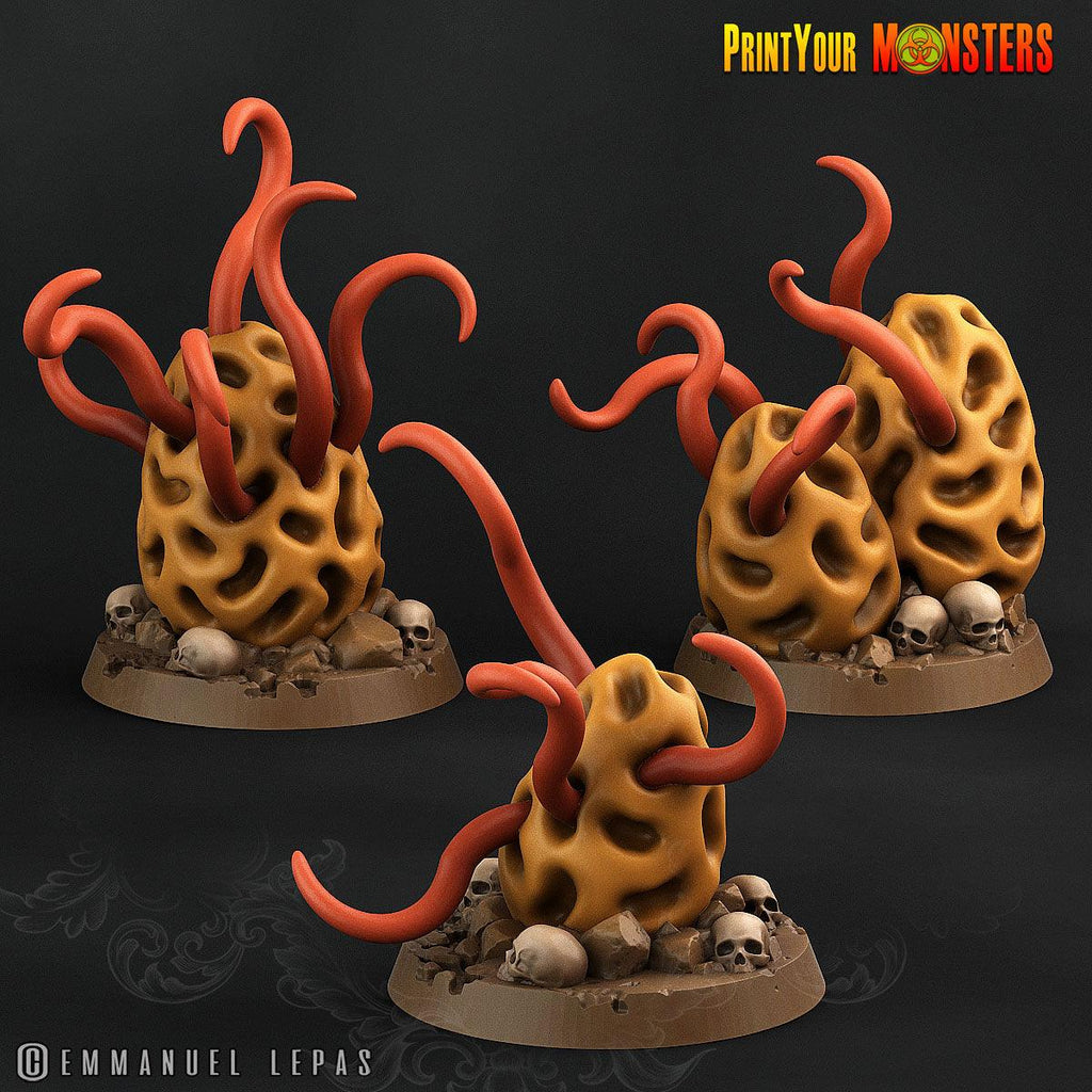 3D Printed Print Your Monster Mushroom Tentacles The Lost Mushrooms 28mm - 32mm D&D Wargaming