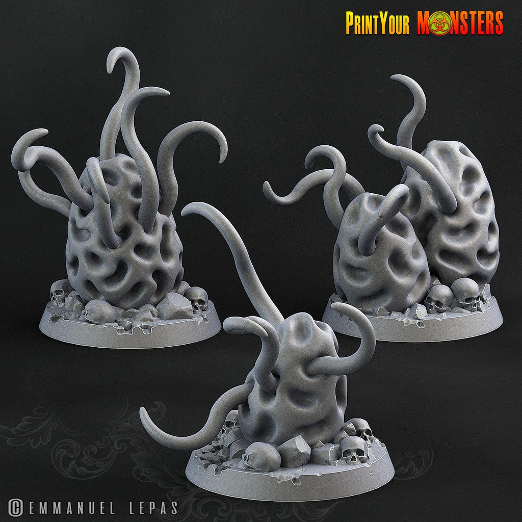 3D Printed Print Your Monster Mushroom Tentacles The Lost Mushrooms 28mm - 32mm D&D Wargaming