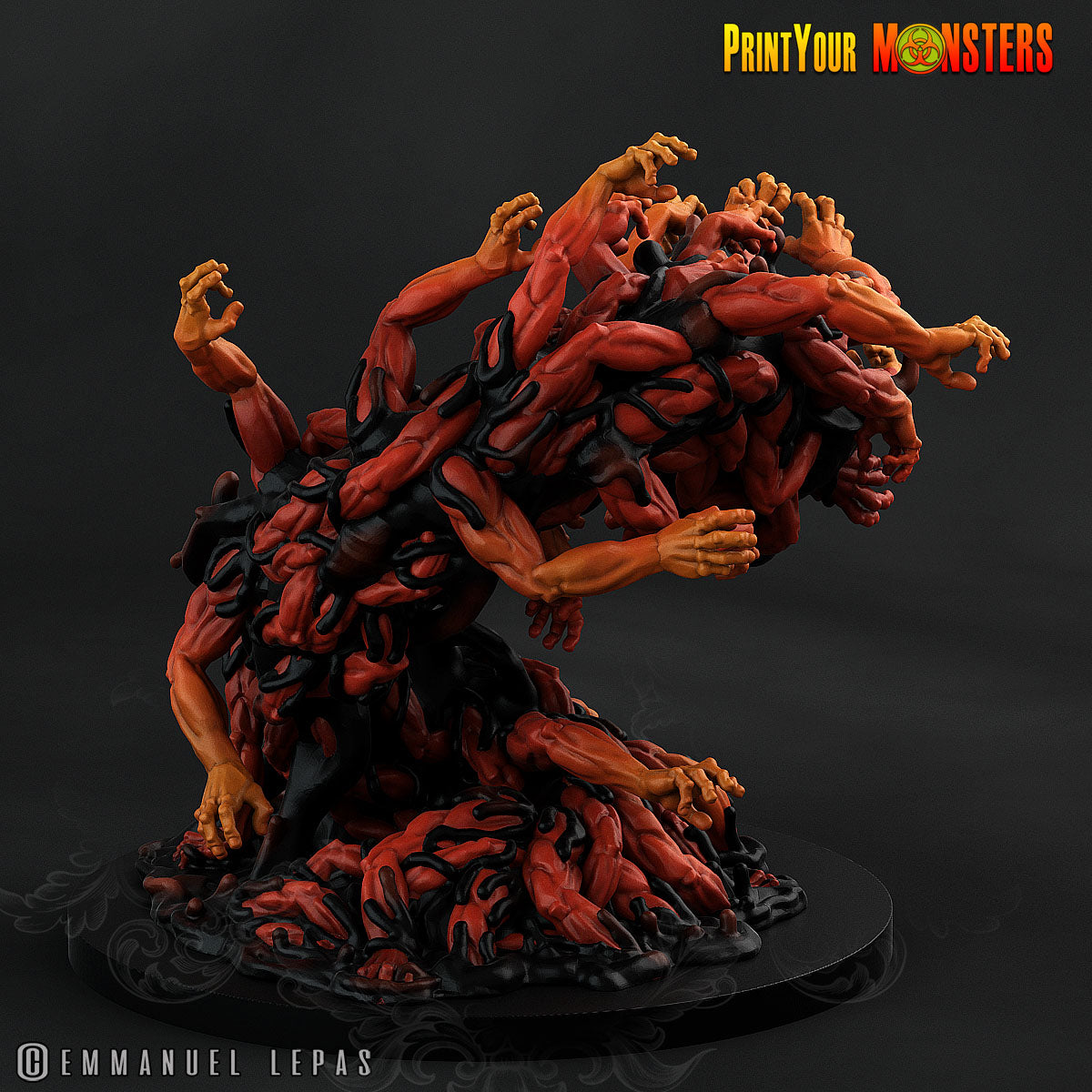 3D Printed Print Your Monster the Abyssal Hand Horrors - Gortha Shadow Worm 28mm 32mm D&D