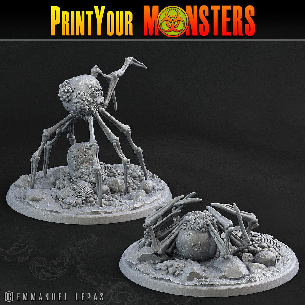 3D Printed Print Your Monsters 2 Bones Spiders Land of Bones Set 28mm - 32mm D&D Wargaming