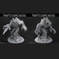3D Printed Print Your Monsters Basalt Earth Elemental Set 28mm - 32mm D&D Wargaming