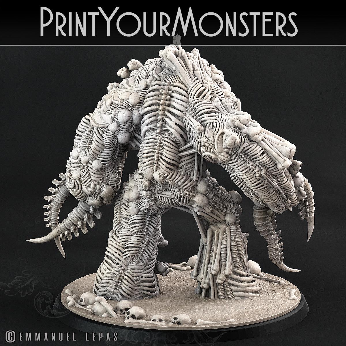 3D Printed Print Your Monsters Bones Golems - Total Golems 28mm - 32mm D&D Wargaming