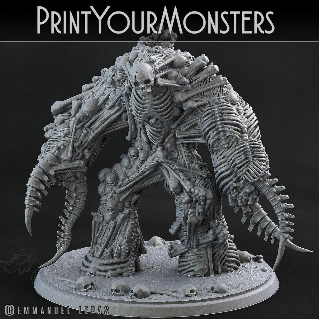 3D Printed Print Your Monsters Bones Golems - Total Golems 28mm - 32mm D&D Wargaming