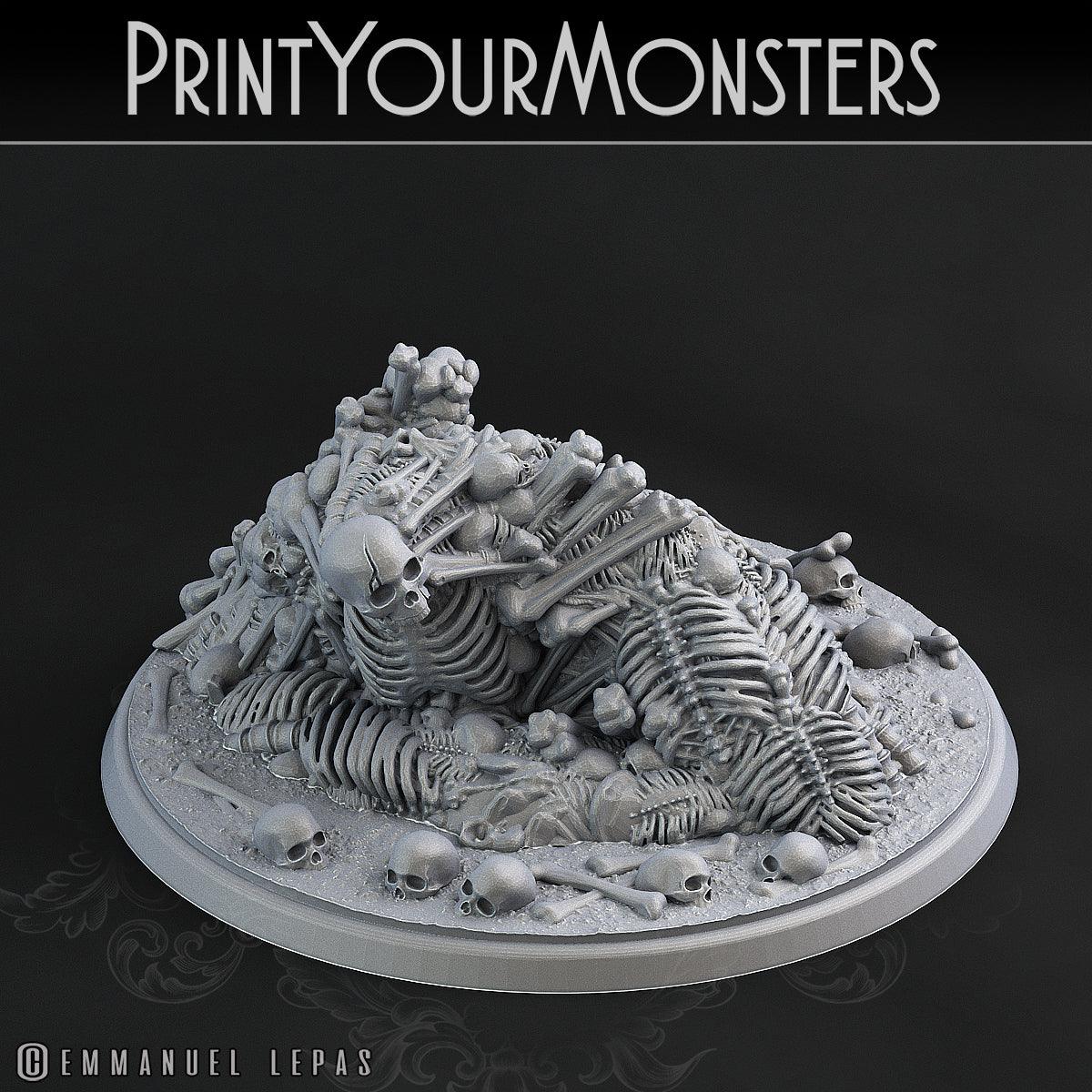 3D Printed Print Your Monsters Bones Golems - Total Golems 28mm - 32mm D&D Wargaming
