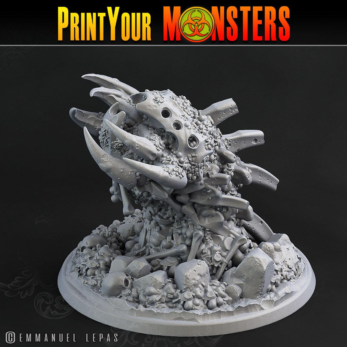 3D Printed Print Your Monsters Bones Worms Land of Bones Set 28mm - 32mm D&D Wargaming