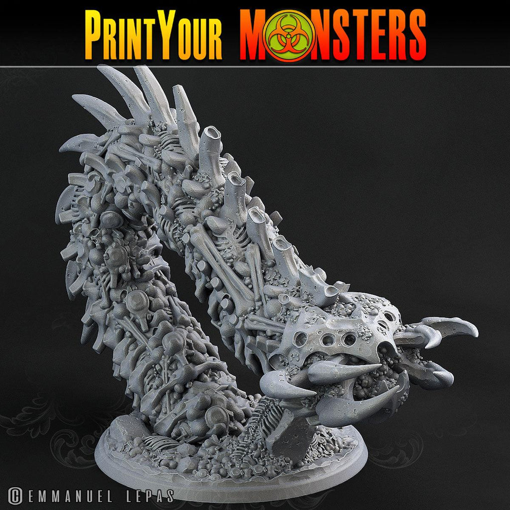 3D Printed Print Your Monsters Bones Worms Land of Bones Set 28mm - 32mm D&D Wargaming