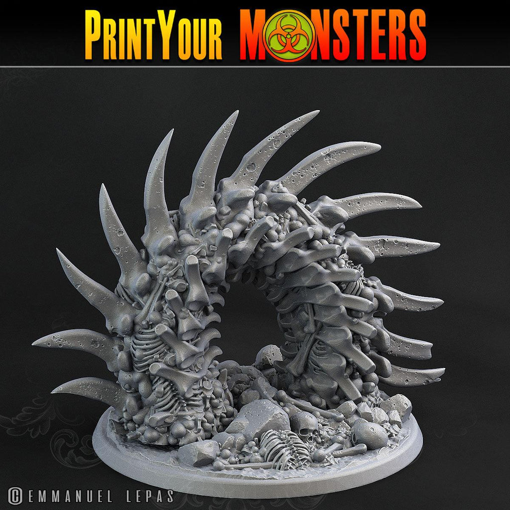 3D Printed Print Your Monsters Bones Worms Land of Bones Set 28mm - 32mm D&D Wargaming