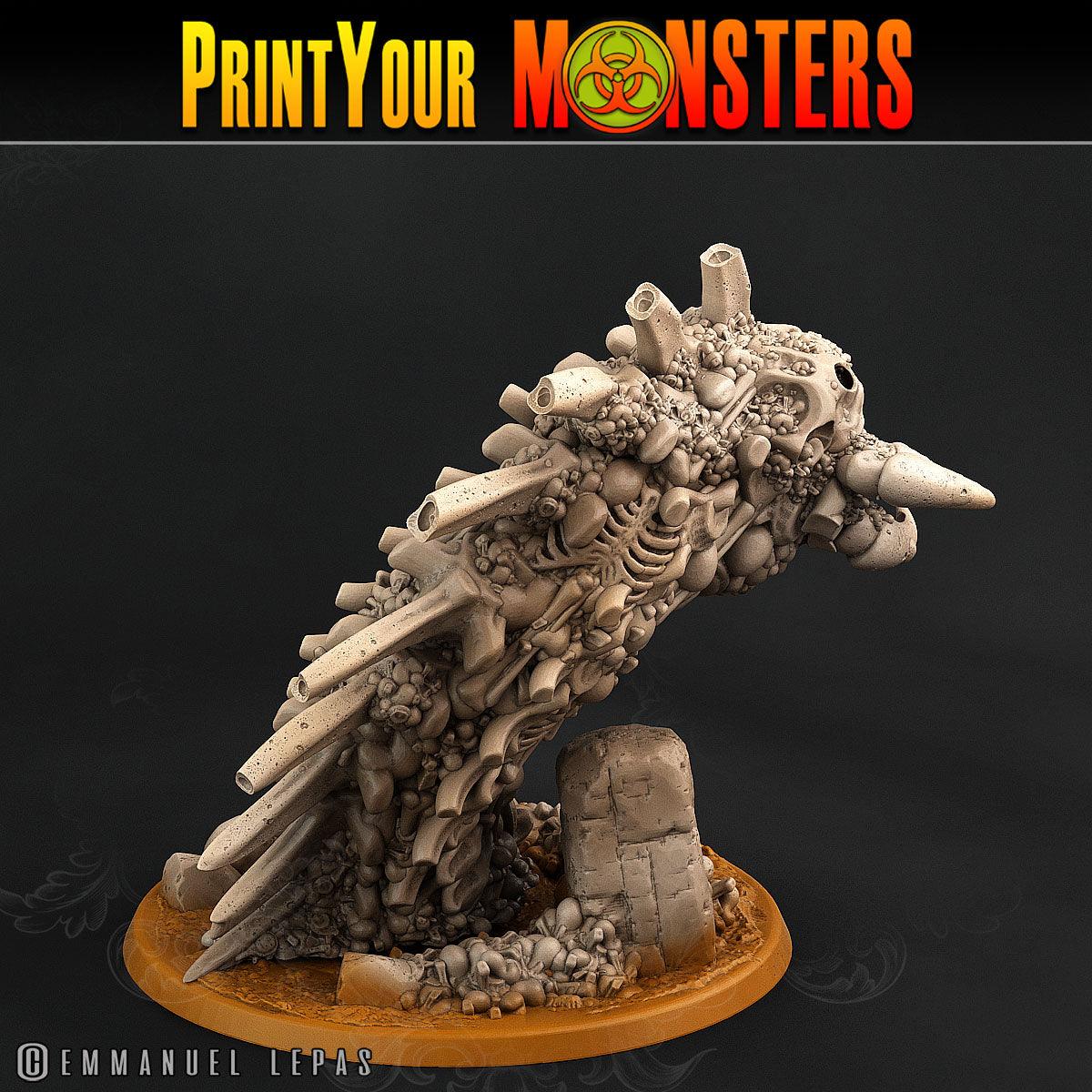 3D Printed Print Your Monsters Bones Worms Land of Bones Set 28mm - 32mm D&D Wargaming
