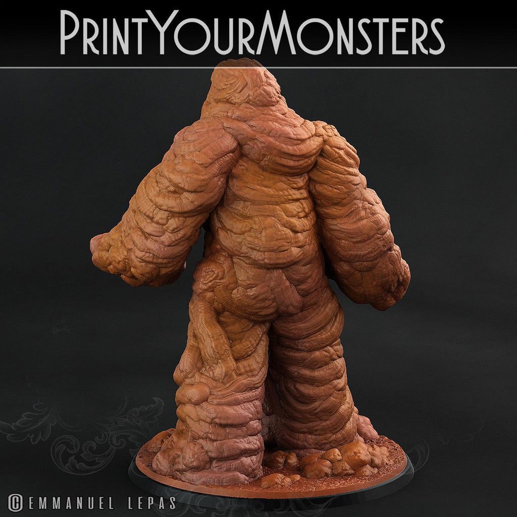3D Printed Print Your Monsters Clay Golems - Total Golems 28mm - 32mm D&D Wargaming