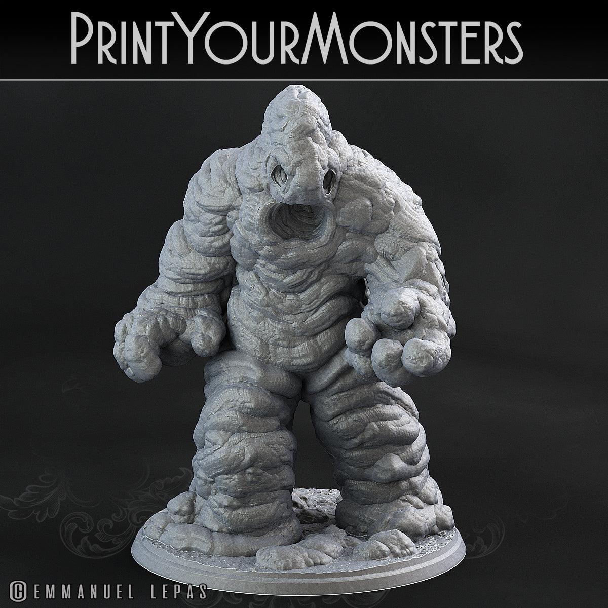 3D Printed Print Your Monsters Clay Golems - Total Golems 28mm - 32mm D&D Wargaming